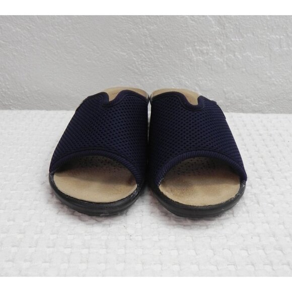 Fly Flot Blue Mesh Slide Sandals Women’s Anti-Shock Wedge Slip On Size EU 37 US - Picture 3 of 10